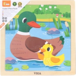 VIGA puzzle en bois canetons – 9 pièces