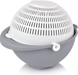 Égouttoir de cuisine rotatif avec bol 25 cm