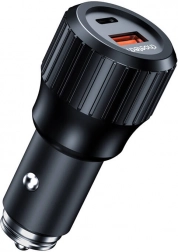 Choetech 63W chargeur voiture double USB‑C 45 W + USB‑A 18 W noir