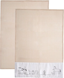 Torchons de cuisine en coton 70 × 50 cm, 2 pièces