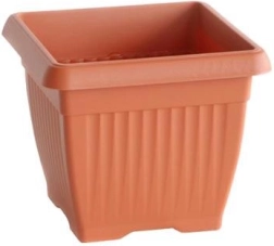 Pot de fleurs carré 45 × 45 cm, hauteur 37,5 cm