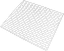 Tapis de protection en caoutchouc pour évier 33 × 28 cm blanc