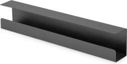 Goulotte en acier pour câbles sous bureau, 60 cm, noire