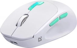 souris sans fil defender nitta mm-307, bluetooth + 2,4 ghz, 1600 dpi, blanche