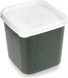 Boîte alimentaire en plastique avec couvercle 380 ml verte