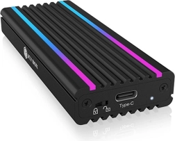 Boîtier en aluminium pour SSD M.2 NVMe avec éclairage RGB USB‑C 10 Gb/s