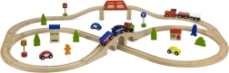 circuit de train en bois 49 pcs