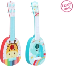 Guitare d'enfant avec motif d'animaux africains