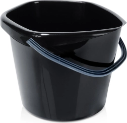 Seau en plastique noir 10 l