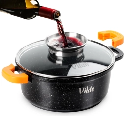 Casserole en granit avec couvercle en verre Terruna Aroma 20 cm, 2,1 l