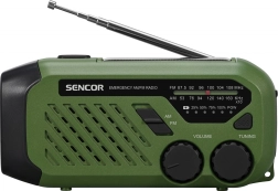 Radio d’urgence portable AM/FM avec lampe LED et alimentation solaire
