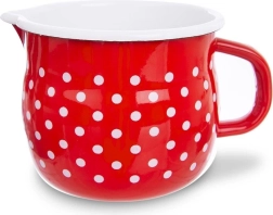 Mug émaillé avec bec verseur rouge à pois 1,9 l
