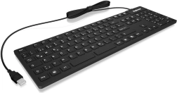 Clavier en silicone ergonomique KeySonic avec 105 touches