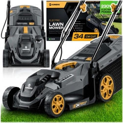 Tondeuse à gazon électrique Humberg HM-612 1400 W, largeur de coupe 34 cm