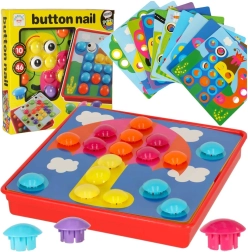 Mosaïque éducative à gros picots, 57 pièces