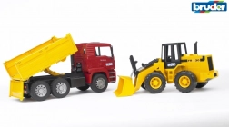 Camion benne MAN Bruder et chargeur frontal FR130