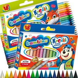 Crayons de cire en argile kaolinique BAMBINO, 18 couleurs