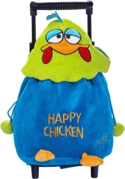 Sac à dos en peluche à roulettes Poussin