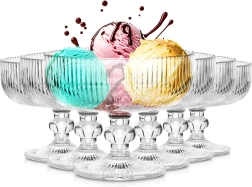 Coupes à glace en verre 270 ml, lot de 6 pièces