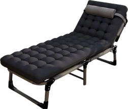 Lit de camp pliant Business, Field, Premium – noir