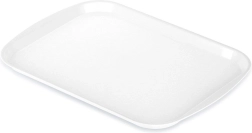 Plateau de service en plastique blanc 43,5 × 31,5 cm