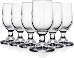 Verres à shots sur pied en verre 20 ml, lot de 6 pièces