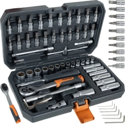 Set d’outils en mallette 56 pcs BIGSTREN 1/4" avec cliquet et embouts