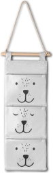 Organiseur textile suspendu pour jouets Nukido, gris