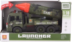 Voiture militaire avec fusée à piles