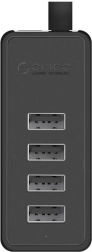 Adaptateur Hub USB Orico 4x USB 2.0 (noir)