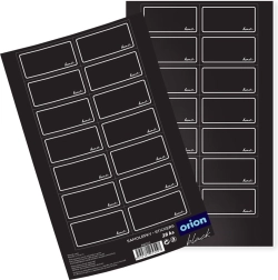 Étiquettes autocollantes pour bocaux, noires, 28 pcs