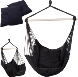 Chaise hamac suspendue brésilienne avec 2 coussins