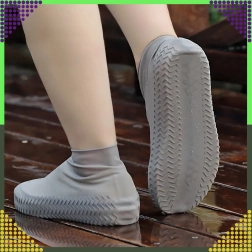 Couvre-chaussures en silicone imperméables avec semelle antidérapante, taille S, gris