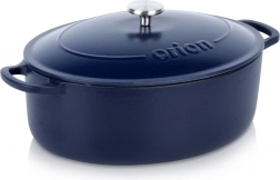 Cocotte ovale en fonte émaillée 6 l avec couvercle
