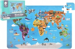 Puzzle en bois Carte du Monde 48 pièces