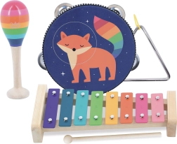 Set d’instruments de musique pour enfants avec motifs d’animaux et d’arc-en-ciel