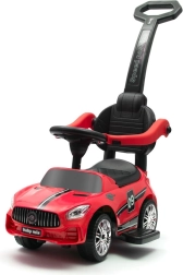 Draisienne pour enfants avec sons et barre de guidage BABY MIX Racer, rouge