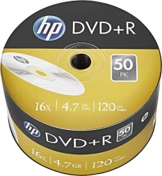Hp dvd+r 16x 4,7 go, lot de 50 pcs