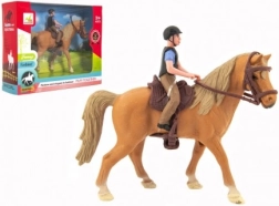 Cheval en plastique avec jockey – set d’équitation pour enfants 15 cm