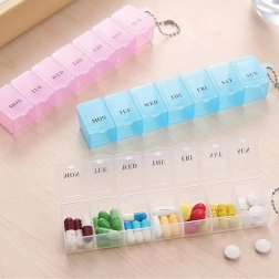 Organiseur hebdomadaire de médicaments avec porte-clés – 7 jours