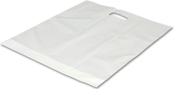 Grand sac en plastique blanc avec poignée découpée 54 × 59 cm - 1 pièce
