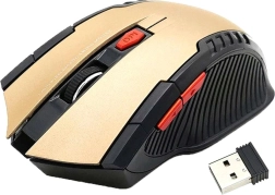 Souris de jeu sans fil Ak303a dorée