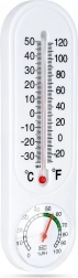 Thermomètre blanc avec hygromètre 22 cm