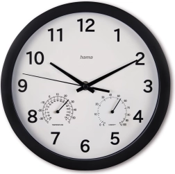 Horloge murale Malta 25 cm noire