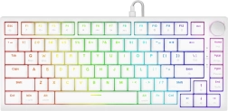 Clavier de jeu magnétique Astral White avec switches Outemu White Jade et RGB
