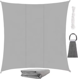 Gardlov voile d’ombrage carrée 3,6 × 3,6 m grise