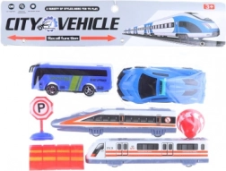 Set de véhicules de transport en plastique pour enfants