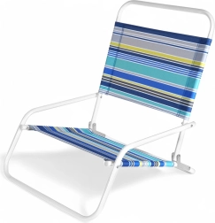 Chaise de plage pliable à assise basse Vilde
