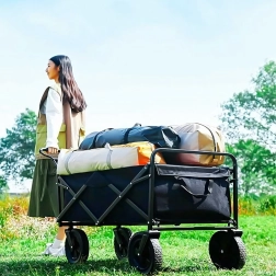 Chariot pliable d’extérieur pour bois et équipement