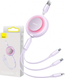 Baseus Bright Mirror II Series câble rétractable 3‑en‑1 à charge rapide